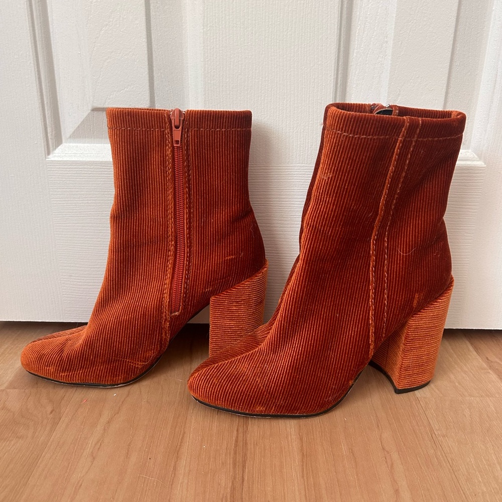 Stylish Orange Ankle Boots - Forever21 - Picture 2 of 2